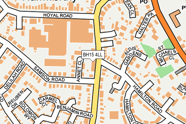 BH15 4LL map - OS OpenMap – Local (Ordnance Survey)