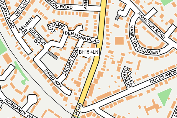 BH15 4LN map - OS OpenMap – Local (Ordnance Survey)