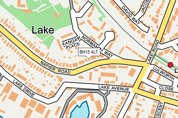 BH15 4LT map - OS OpenMap – Local (Ordnance Survey)