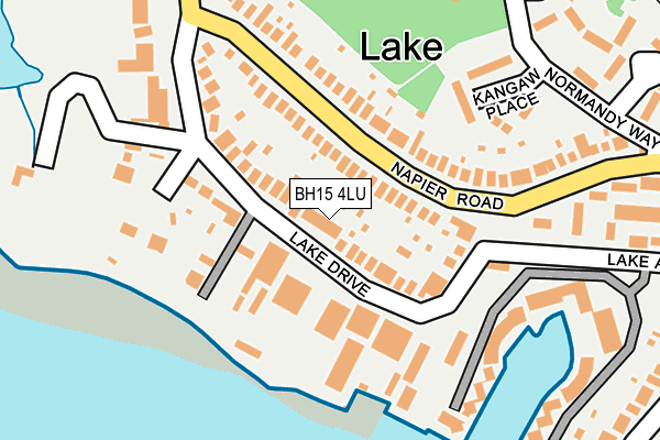 BH15 4LU map - OS OpenMap – Local (Ordnance Survey)
