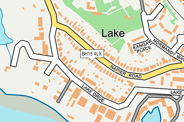 BH15 4LX map - OS OpenMap – Local (Ordnance Survey)