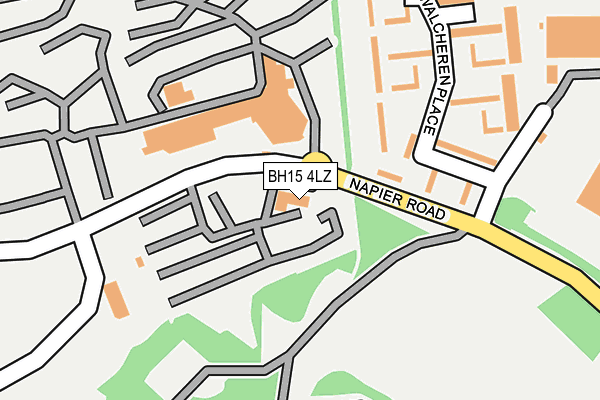BH15 4LZ map - OS OpenMap – Local (Ordnance Survey)