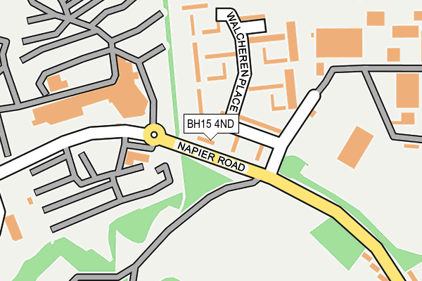 BH15 4ND map - OS OpenMap – Local (Ordnance Survey)