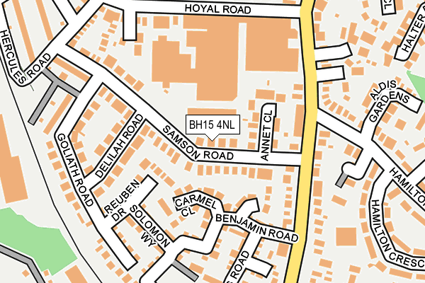 BH15 4NL map - OS OpenMap – Local (Ordnance Survey)