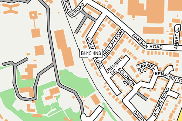 BH15 4NS map - OS OpenMap – Local (Ordnance Survey)