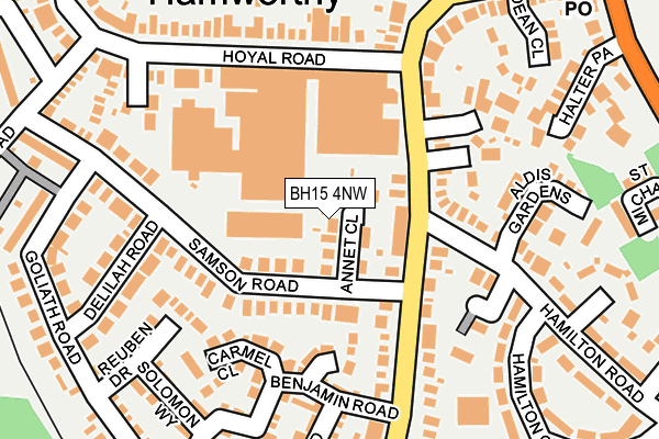 BH15 4NW map - OS OpenMap – Local (Ordnance Survey)