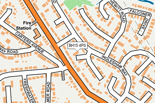 BH15 4PS map - OS OpenMap – Local (Ordnance Survey)