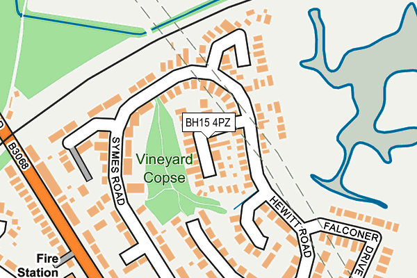 BH15 4PZ map - OS OpenMap – Local (Ordnance Survey)
