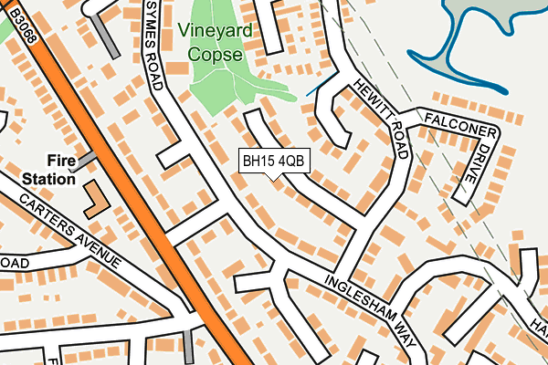 BH15 4QB map - OS OpenMap – Local (Ordnance Survey)