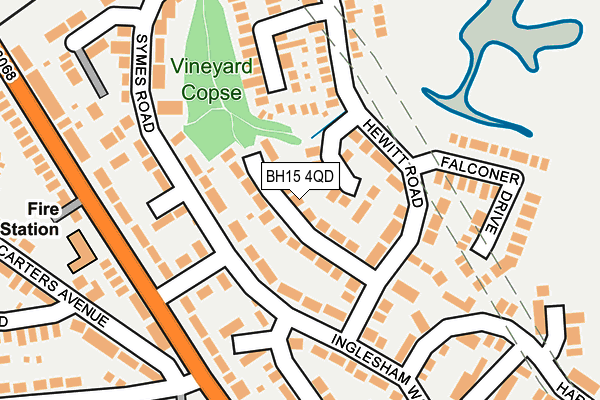 BH15 4QD map - OS OpenMap – Local (Ordnance Survey)