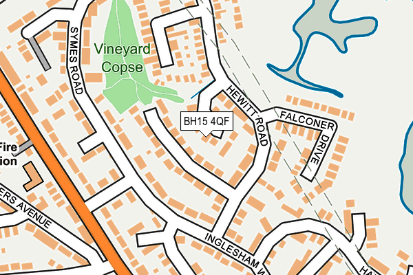 BH15 4QF map - OS OpenMap – Local (Ordnance Survey)