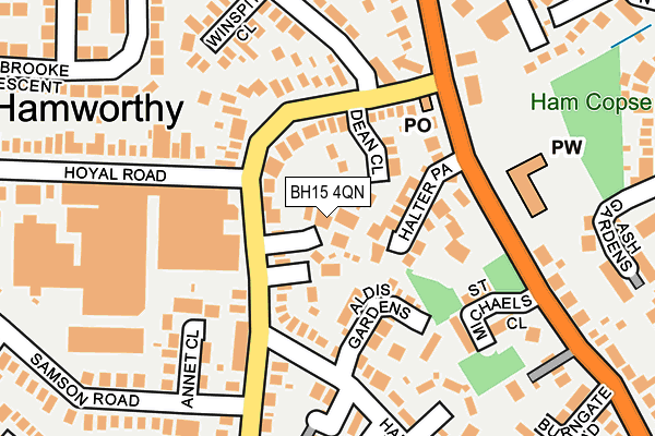 BH15 4QN map - OS OpenMap – Local (Ordnance Survey)