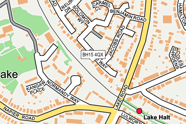 BH15 4QX map - OS OpenMap – Local (Ordnance Survey)