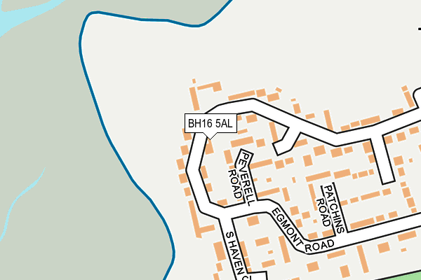 BH16 5AL map - OS OpenMap – Local (Ordnance Survey)