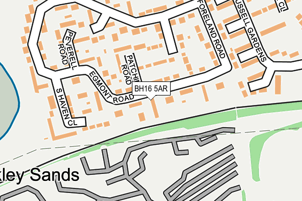 BH16 5AR map - OS OpenMap – Local (Ordnance Survey)