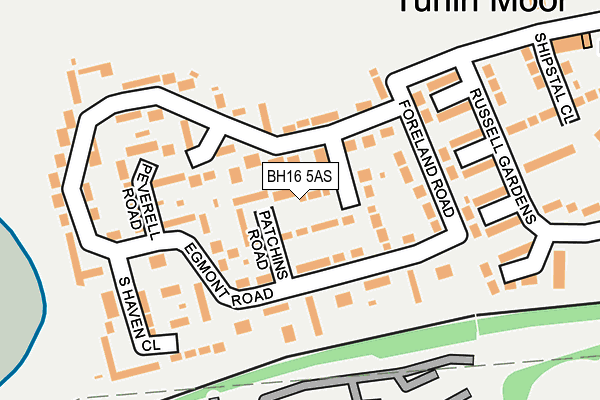 BH16 5AS map - OS OpenMap – Local (Ordnance Survey)