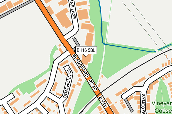 BH16 5BL map - OS OpenMap – Local (Ordnance Survey)