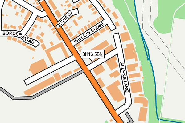 BH16 5BN map - OS OpenMap – Local (Ordnance Survey)