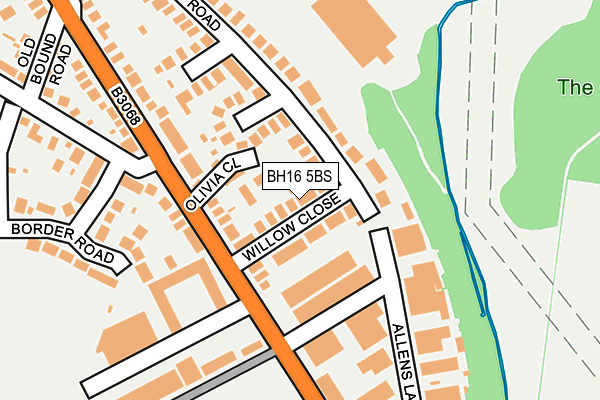 BH16 5BS map - OS OpenMap – Local (Ordnance Survey)