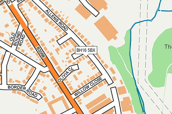 BH16 5BX map - OS OpenMap – Local (Ordnance Survey)