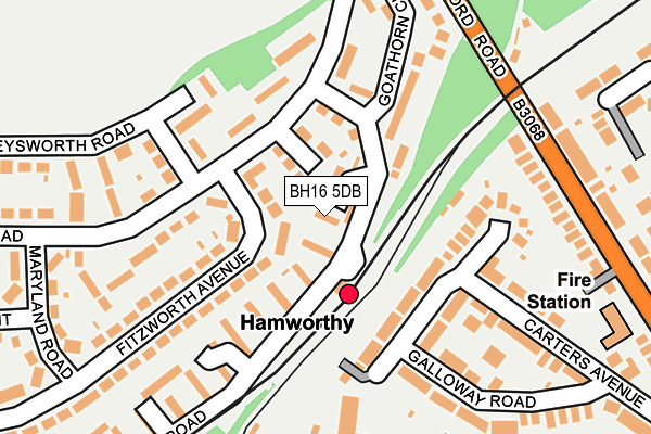 BH16 5DB map - OS OpenMap – Local (Ordnance Survey)