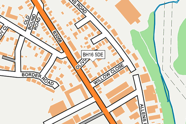 BH16 5DE map - OS OpenMap – Local (Ordnance Survey)