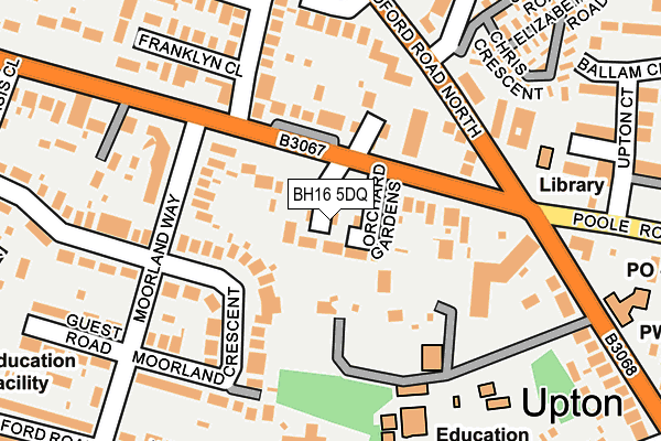 BH16 5DQ map - OS OpenMap – Local (Ordnance Survey)