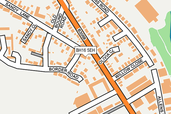 BH16 5EH map - OS OpenMap – Local (Ordnance Survey)