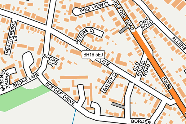 BH16 5EJ map - OS OpenMap – Local (Ordnance Survey)