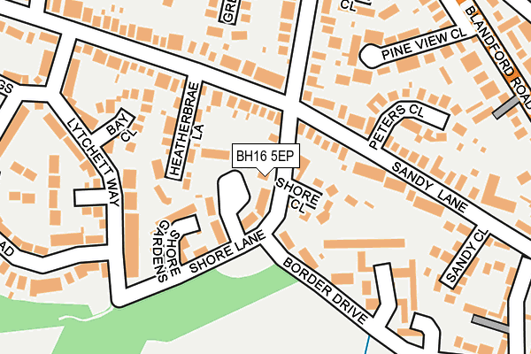 BH16 5EP map - OS OpenMap – Local (Ordnance Survey)