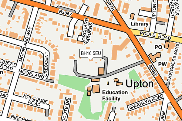BH16 5EU map - OS OpenMap – Local (Ordnance Survey)