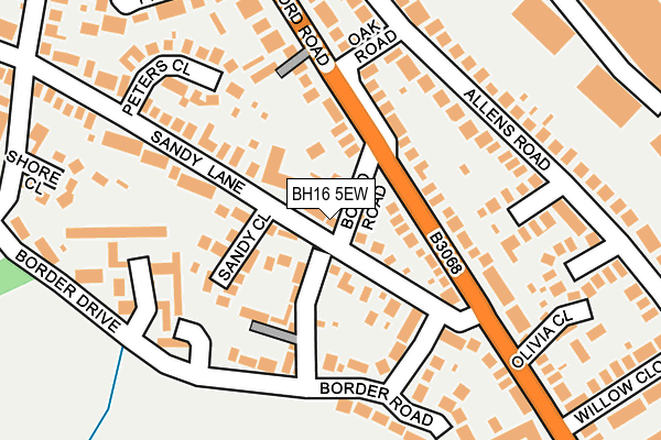 BH16 5EW map - OS OpenMap – Local (Ordnance Survey)