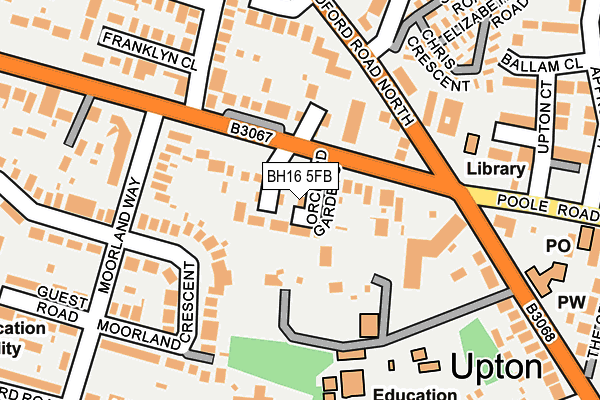 BH16 5FB map - OS OpenMap – Local (Ordnance Survey)