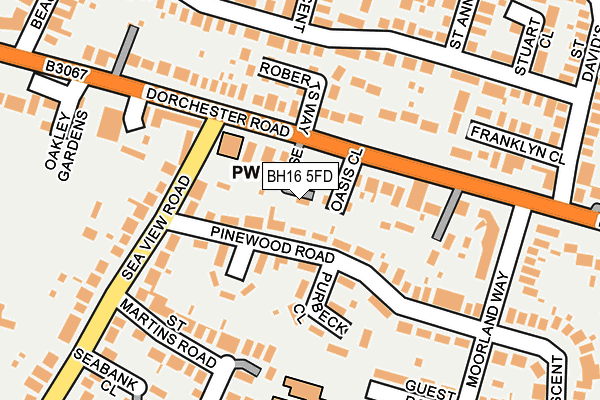 BH16 5FD map - OS OpenMap – Local (Ordnance Survey)