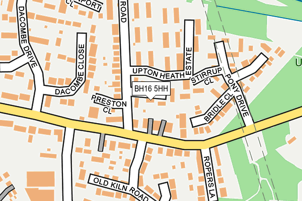 BH16 5HH map - OS OpenMap – Local (Ordnance Survey)