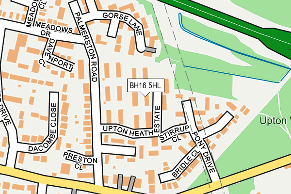 BH16 5HL map - OS OpenMap – Local (Ordnance Survey)