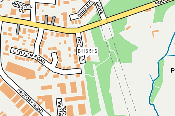 BH16 5HS map - OS OpenMap – Local (Ordnance Survey)