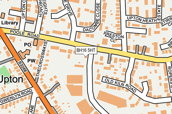 BH16 5HT map - OS OpenMap – Local (Ordnance Survey)