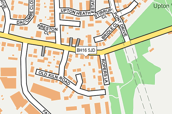 BH16 5JD map - OS OpenMap – Local (Ordnance Survey)