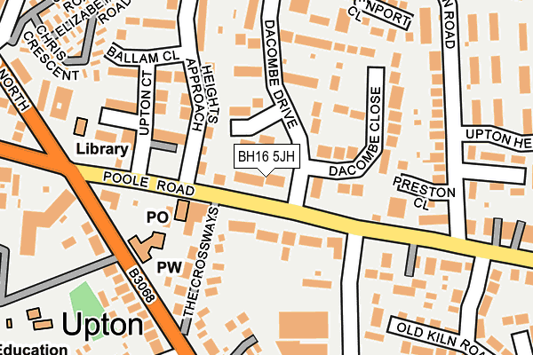 BH16 5JH map - OS OpenMap – Local (Ordnance Survey)