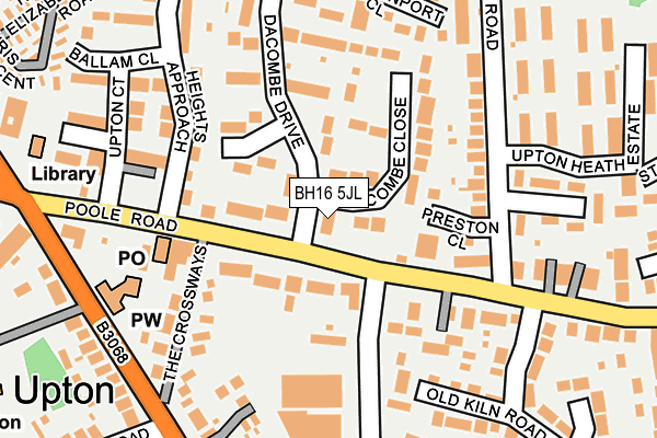 BH16 5JL map - OS OpenMap – Local (Ordnance Survey)