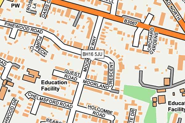 BH16 5JU map - OS OpenMap – Local (Ordnance Survey)