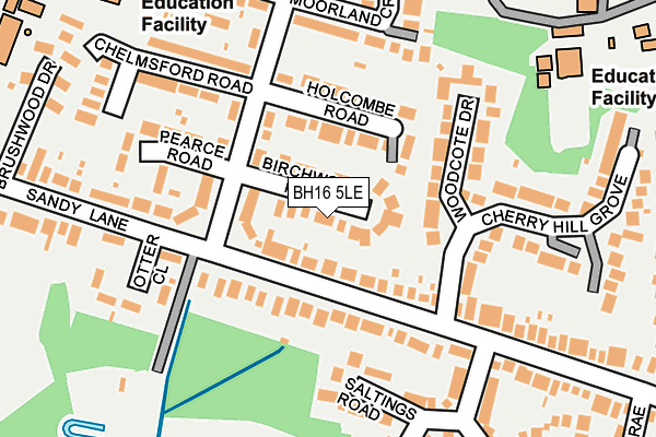 BH16 5LE map - OS OpenMap – Local (Ordnance Survey)