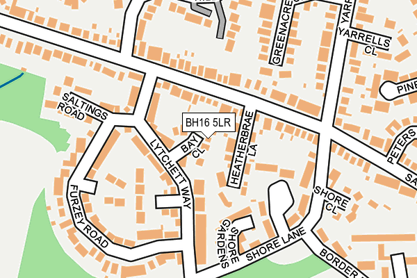 BH16 5LR map - OS OpenMap – Local (Ordnance Survey)