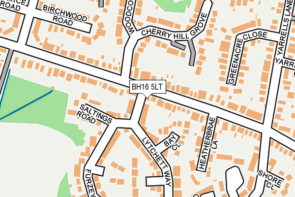BH16 5LT map - OS OpenMap – Local (Ordnance Survey)