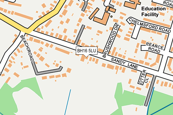 BH16 5LU map - OS OpenMap – Local (Ordnance Survey)