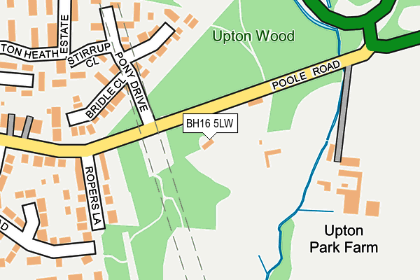 BH16 5LW map - OS OpenMap – Local (Ordnance Survey)