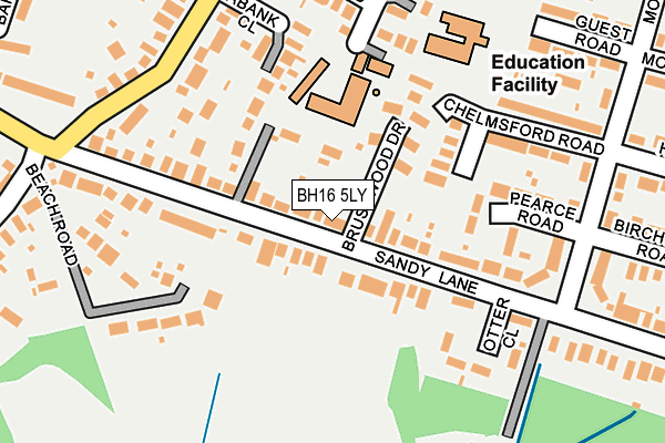 BH16 5LY map - OS OpenMap – Local (Ordnance Survey)