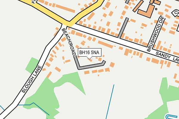 BH16 5NA map - OS OpenMap – Local (Ordnance Survey)