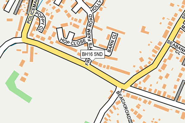 BH16 5ND map - OS OpenMap – Local (Ordnance Survey)